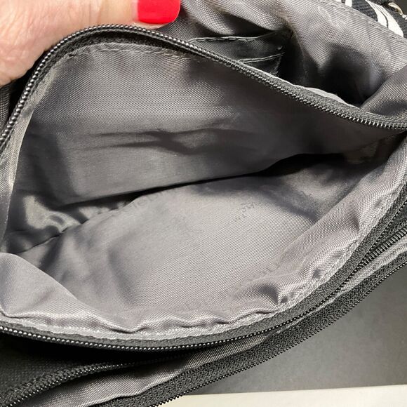 Thirty-One Double Up Crossbody Black Links Black & White Detachable Strap EUC - Picture 13 of 15